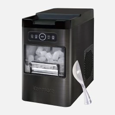 Kenmore Touch Screen Portable Stainless Steel Ice Maker - Black