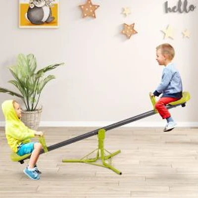Kids Seesaw Swivel Children Teeter Totter Outdoor Play Set, For 2 Children