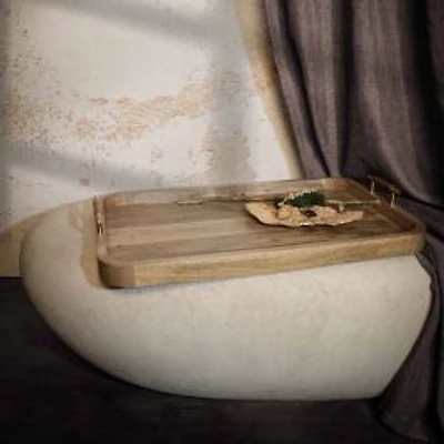 Mango Rounded Edge Tray With Handles