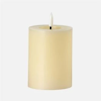 LED Pillar Candle Cream - 3x4 in