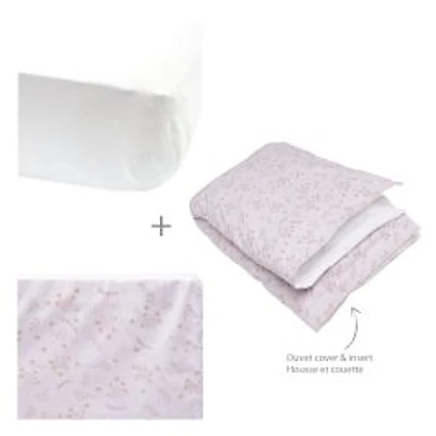 Spring Cotton Crib Bedding Set, 4 Pieces