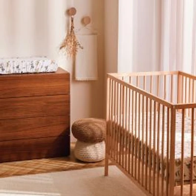 Safari Cotton Change Pad Cover & Crib Fitted Sheet, 2 Pieces
