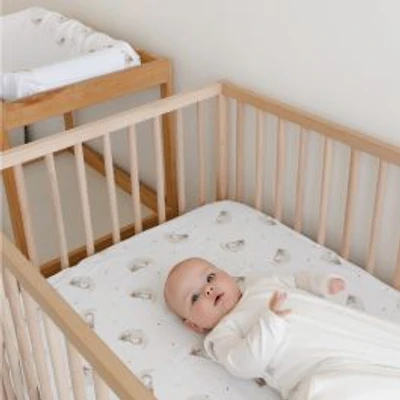 Owls Cotton Change Pad Cover & Crib Fitted Sheet, 2 Pieces