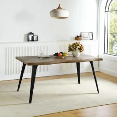 63" Modern Dining Table with Wave Edge