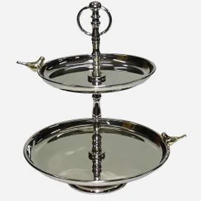 Elegance Love Birds 2-Tier Tray - Large