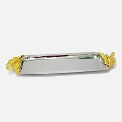 Elegance Gold Fern Rectangular Tray