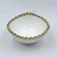 Elegance Gold Bead Small Snack Bowl - 5.25"