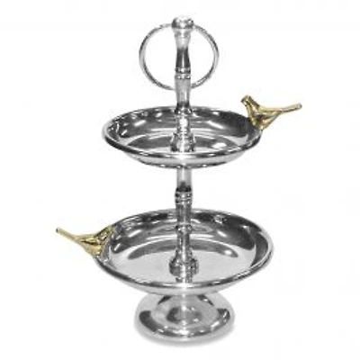Love Birds Two-Tiered Tray
