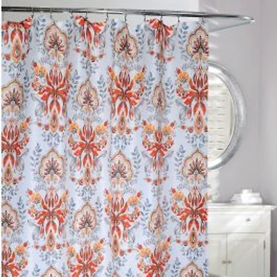 Leaf Motif Shower Curtain