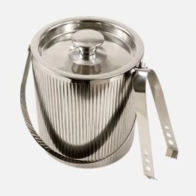 Leeber Elegance Stripes Ice Bucket with Tongs