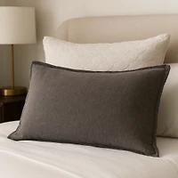 Linen Stone Wash Pillow Sham - Charcoal
