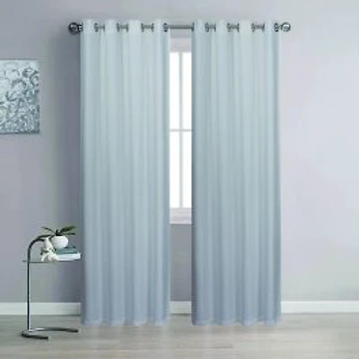 Faux Linen Room Darkening Grommet Curtain