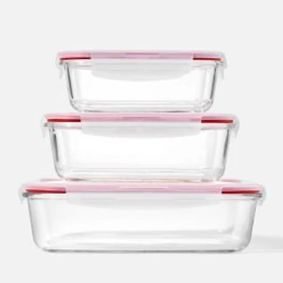 Starfrit LocknLock Borosilicate Glass Containers, Set of 6