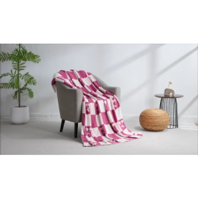 Cherry Cheke Throw - Berry Red