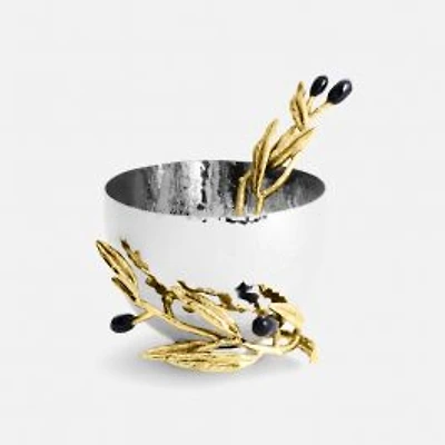 Michael Aram Olive Branch Nut Dish with Spoon