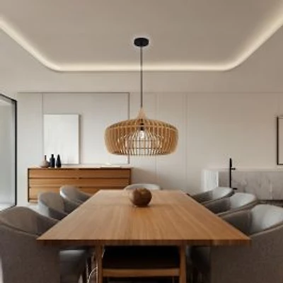 Luminaire suspendu en bois Selene
