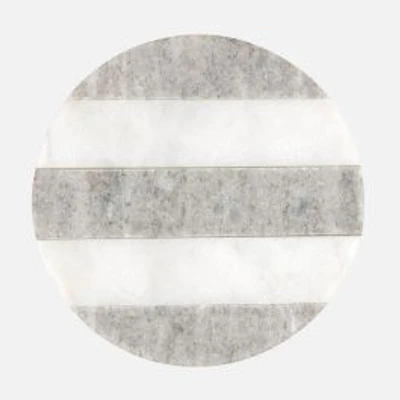 Maxwell & Williams Round Marble Coaster, 10cm - Beige & White