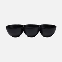Maxwell & Williams Caviar Black 3-Section Serving Bowl