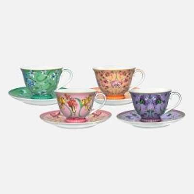 Maxwell & Williams Mystique Tasses et soucoupe, ensemble de 4