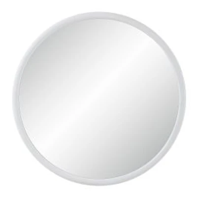Porpoise 36" Tall Round Mirror, Matte White