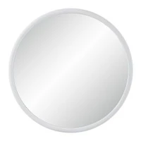 Porpoise 36" Tall Round Mirror, Matte White
