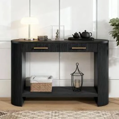 Modern Console Table with Drawers and Storage