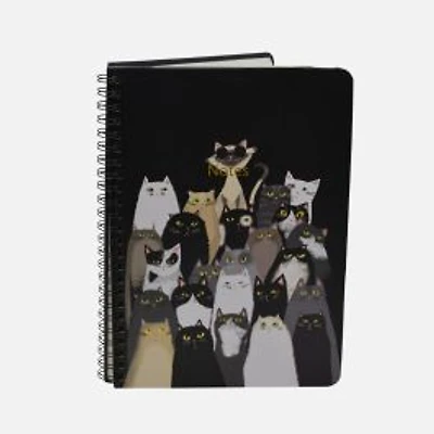 Notebook Hard Cover Cat Family, 80 Sheets