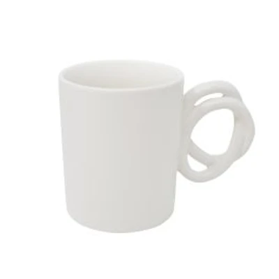 Mug with Knot Handle - Cream