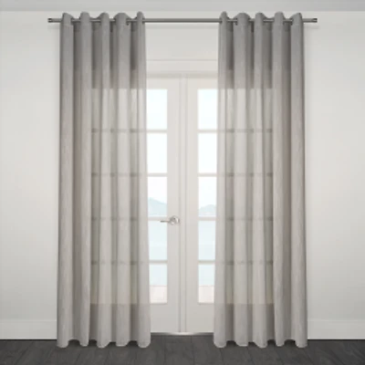 Novarra Wide Semi Sheer Jacquard Grommet Panel