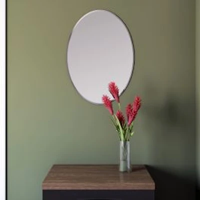 Orlin Frameless Oval Mirror