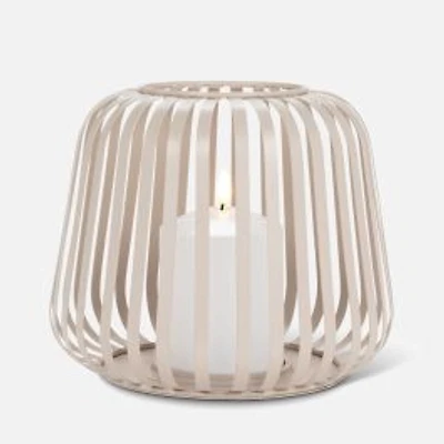 Cage with LED candle - small, Sand