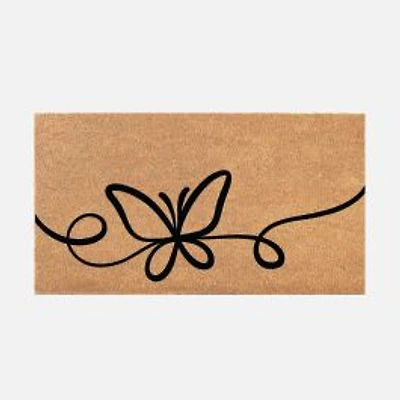 Coir Mat - Butterfly Abstract