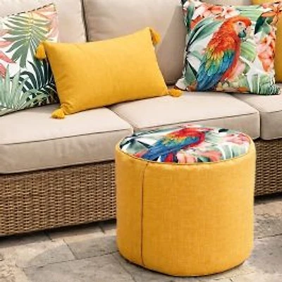Calypso Pouf - Multi/Yellow
