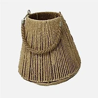 Rattan Woven Candle Holder - 10.5''