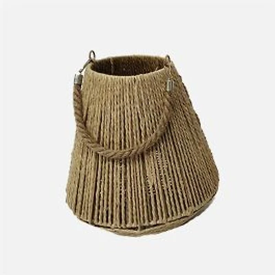 Rattan Woven Candle Holder - 9''