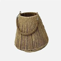 Rattan Woven Candle Holder - 9''