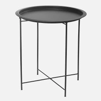 Metal Round Coffee Table - Black