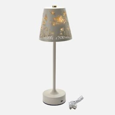 Bees in Garden LED USB Table Lamp - Cream
