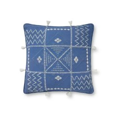 Loloi November Blue and Ivory Cushion