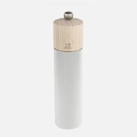 Peugeot Line Manual Salt Mill Aluminium & Wood Natural, 9''