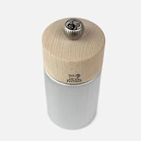 Peugeot Line Manual Salt Mill Natural Aluminum Beechwood, 7''