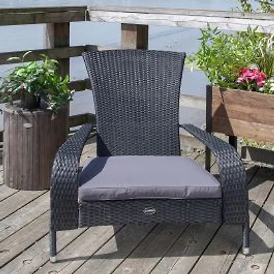 Muskoka Black Wicker Chair