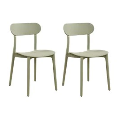 Patioflare Stacking Chair Set, Green, 2-Pack