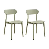 Patioflare Stacking Chair Set, Green, 2-Pack