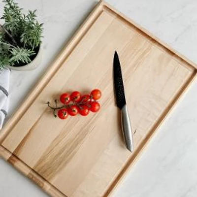 Maple Reversible Roast Cutting Board with Groove by CL CUISILUXE