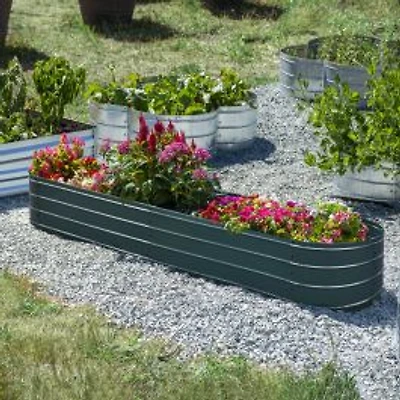 Grapevine Oval Steel Garden Bed