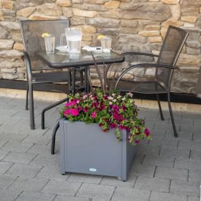 Grapevine Commercial-Grade Aluminum Square Outdoor Planter