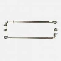 Pewter Swing Arm Curtain Rod Set