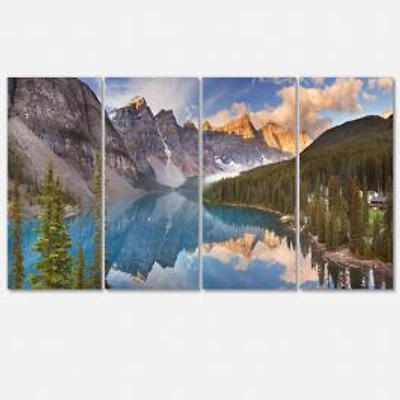 Moraine Lake in Banff Park Canada Canvas Wall Art