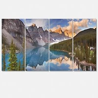 Moraine Lake in Banff Park Canada Canvas Wall Art